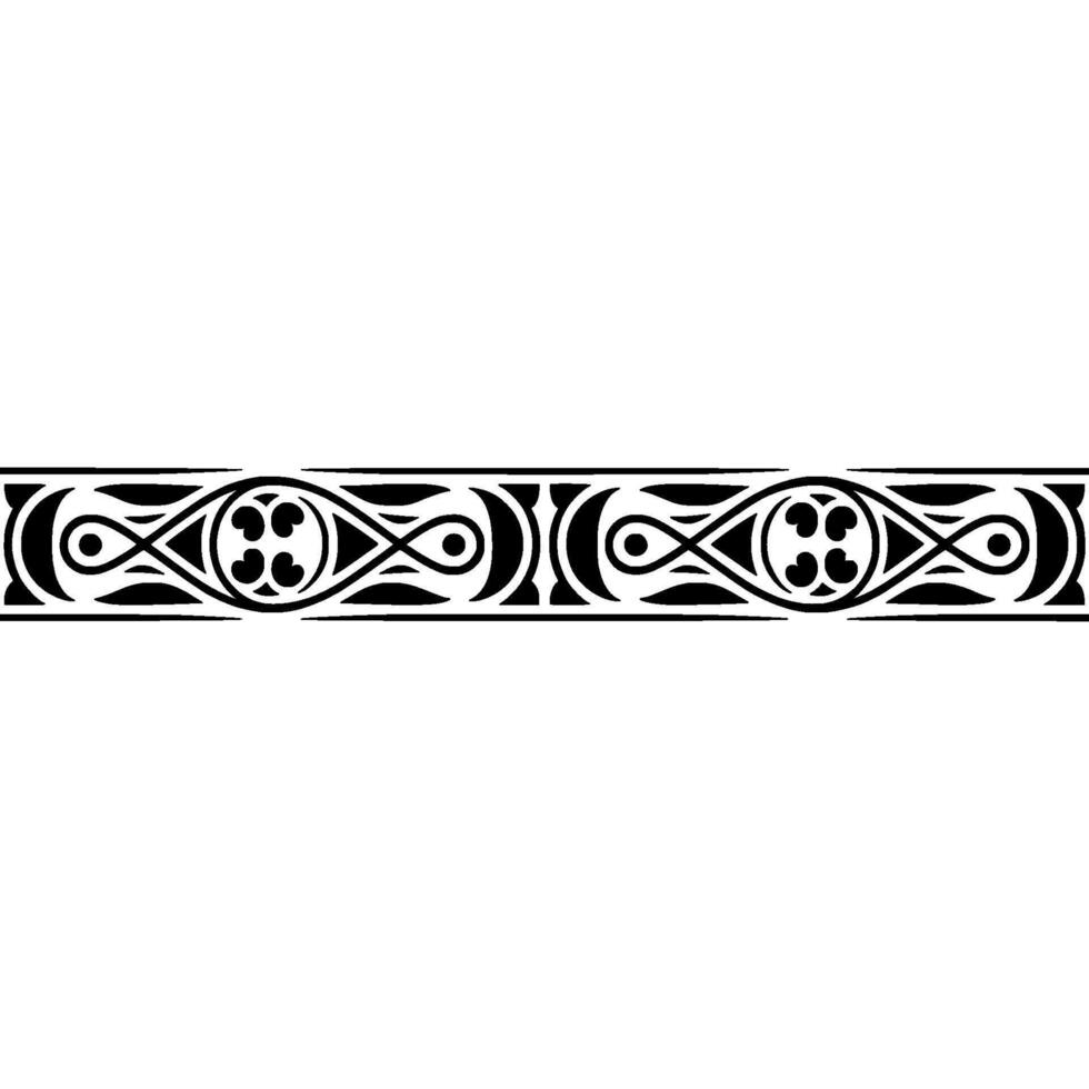 Intricate Black Border, Decorative Swirls, Vintage - Ornament vector