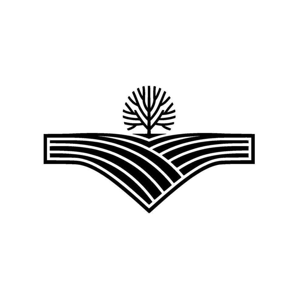 Minimalist Landscape Emblem, Growth Heritage vector