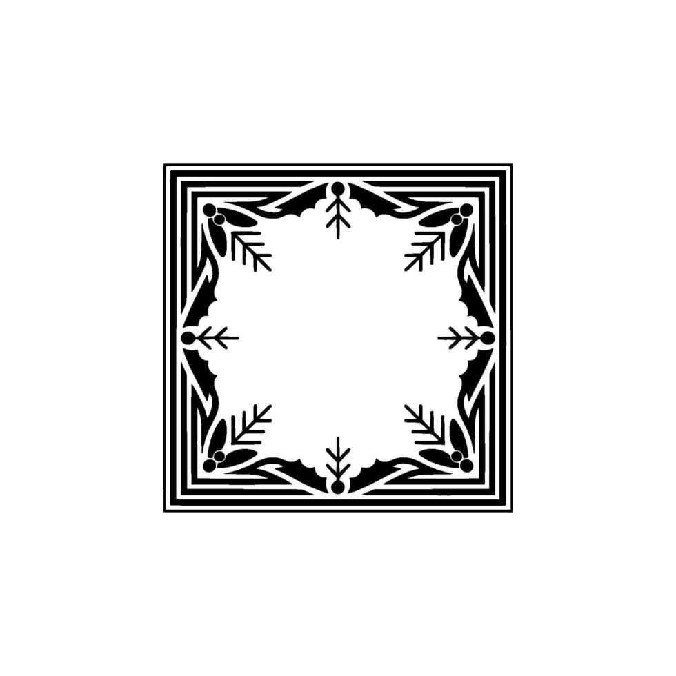 Intricate Geometric Frame, Vintage Aesthetic, Decorative Border vector