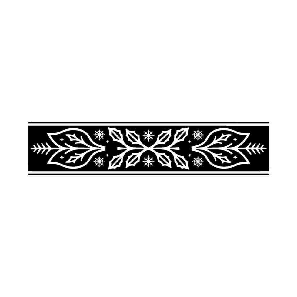 Stylized Winter Border, Festive Ornamentation, Traditional, Ornament vector