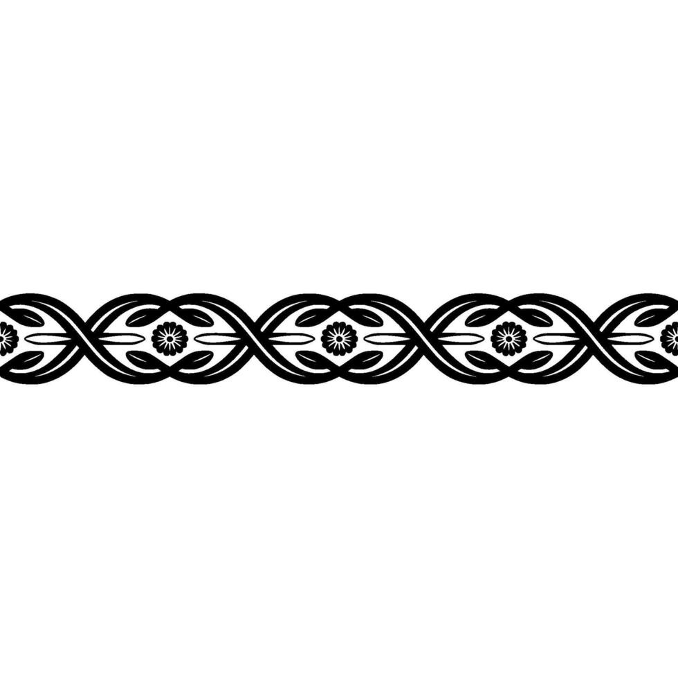 Elegant Celtic Border, Intricate Floral, Pattern vector