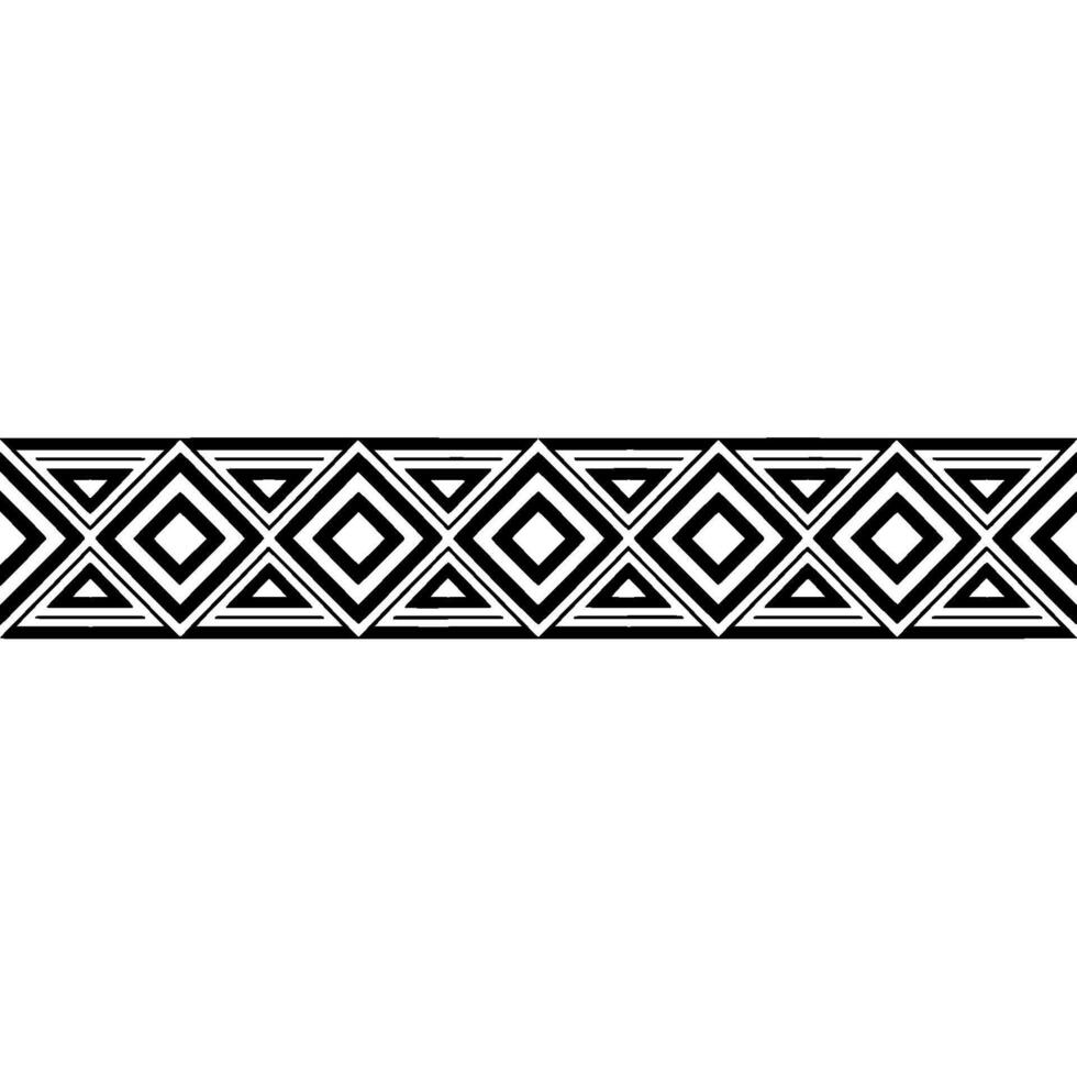 Geometric Deco Border, Minimalist Pattern, Diamond vector