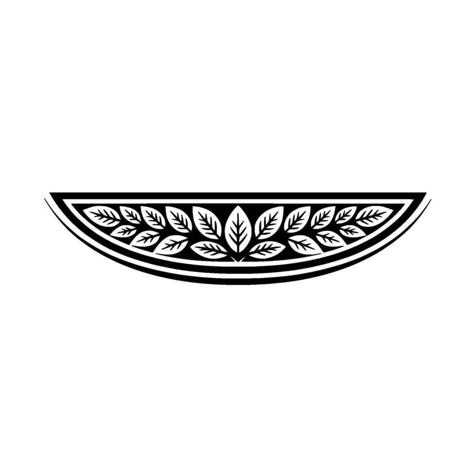 Stylized Leaf Emblem, Minimalist Botanical vector
