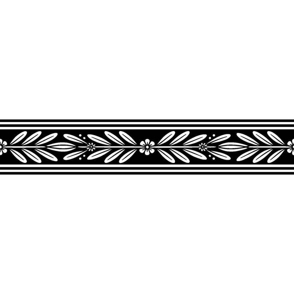 Elegant Botanical Border, Classic vector