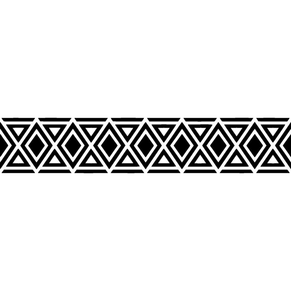 Geometric Deco Border, Minimalist Pattern - Diamond vector