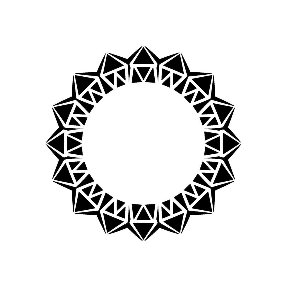 Geometric Diamond Halo, Minimalist Circular vector
