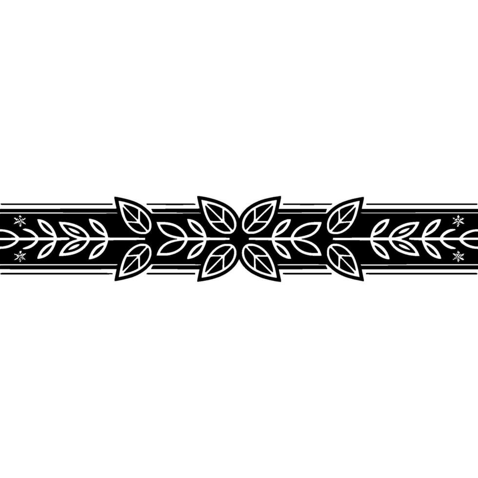 Stylized Holly Border, Vintage Element vector
