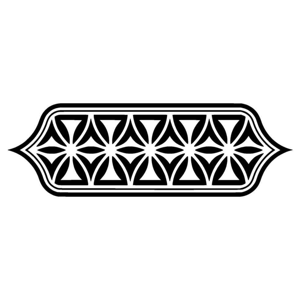 Geometric Floral Emblem, Stylized , Minimalist Motif vector