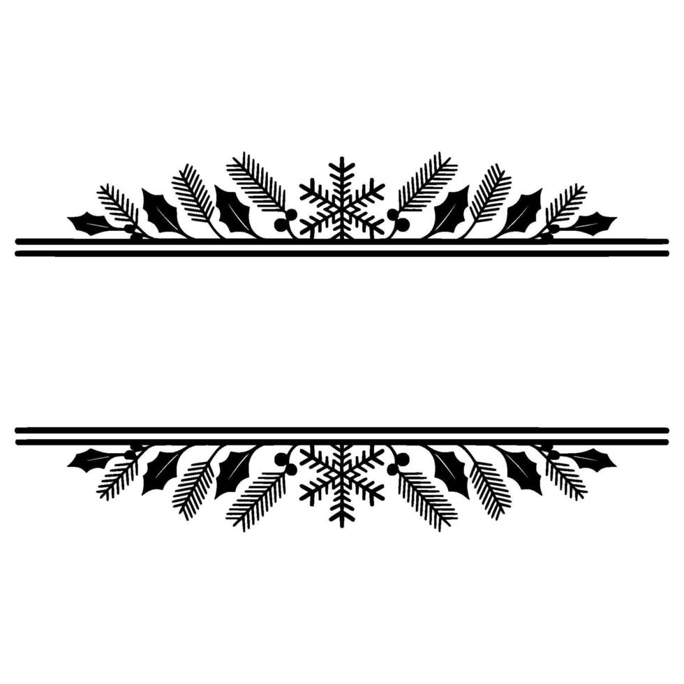 Elegant Winter Border, Festive Element - Snowflake vector