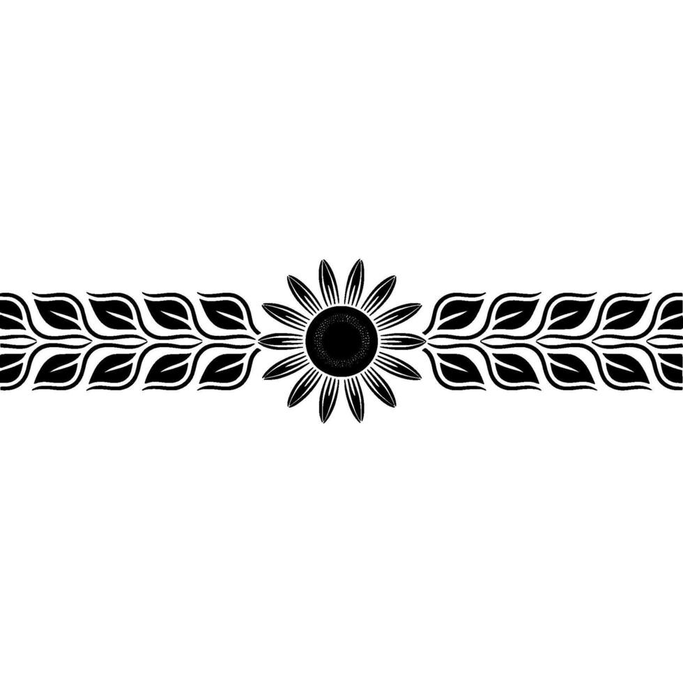 Elegant Floral Border, Decorative Element, Minimalist vector