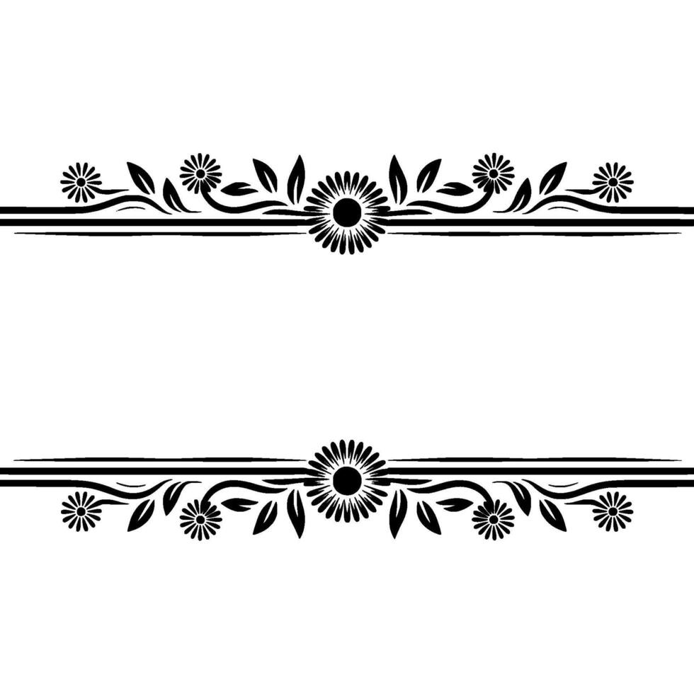 Elegant Floral Border, Vintage , Decorative Element, alternate version 31 vector