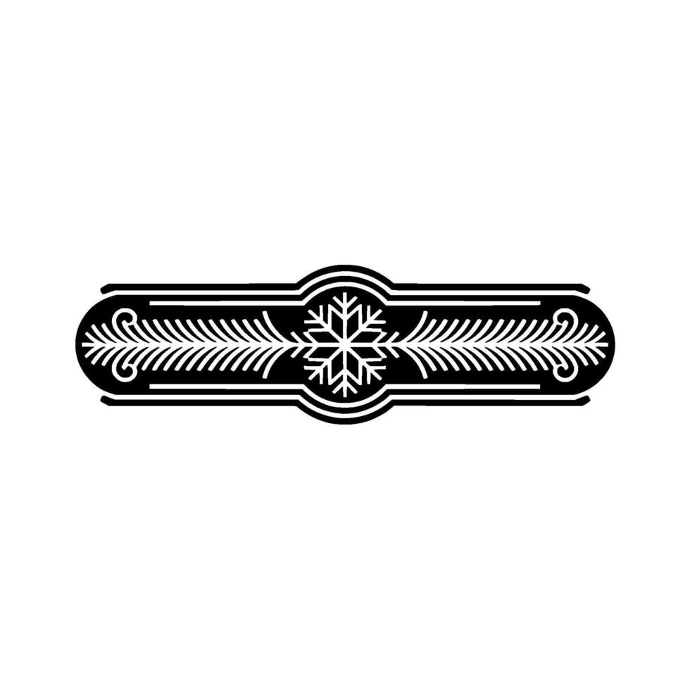 Vintage Ornament Border, Winter Elegance vector