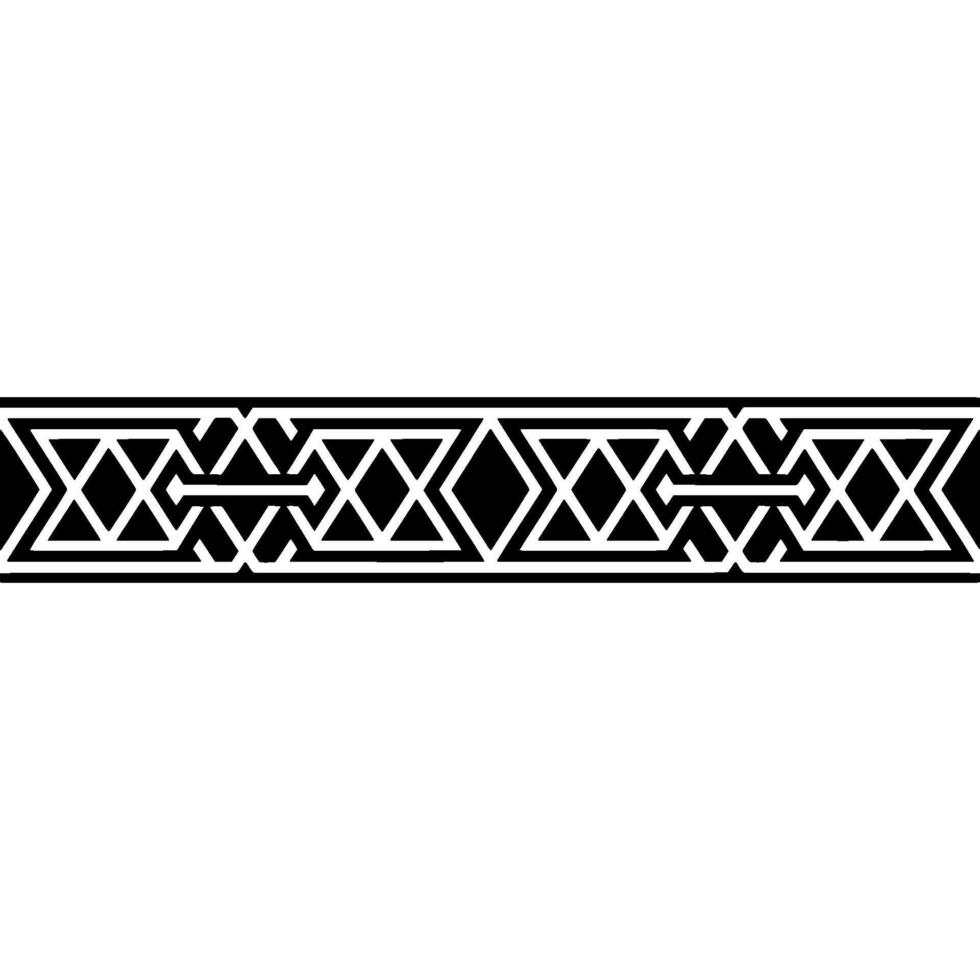 Geometric Deco Border, Black White Pattern, Art deco vector