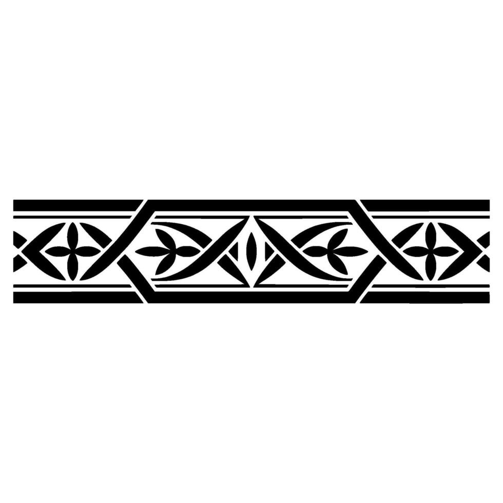 Intricate Black Border, Geometric Ornamentation, Medieval vector