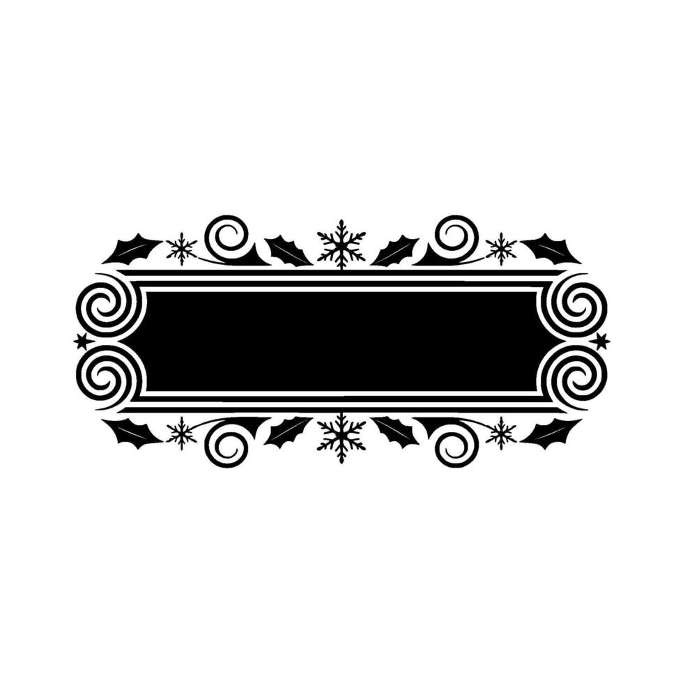 Elegant Winter Border, Festive Element - Wreath vector