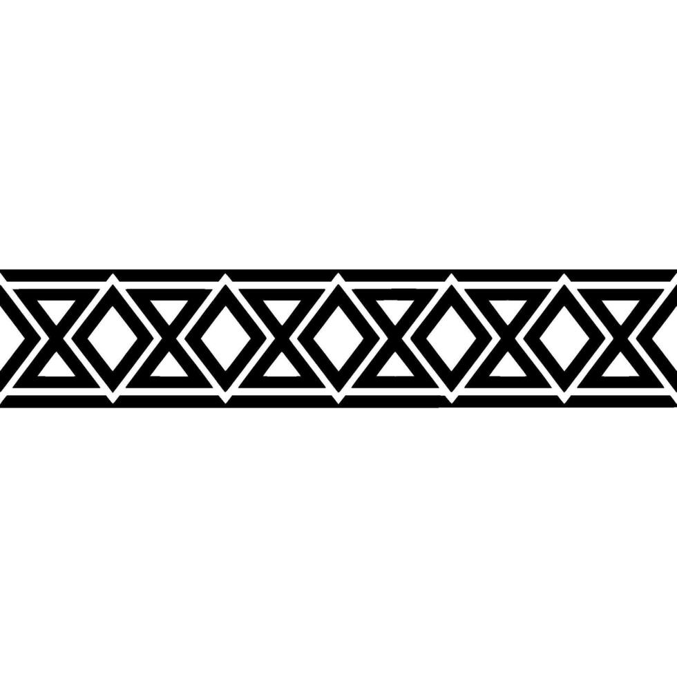 Geometric Border, Black and White Deco Pattern vector