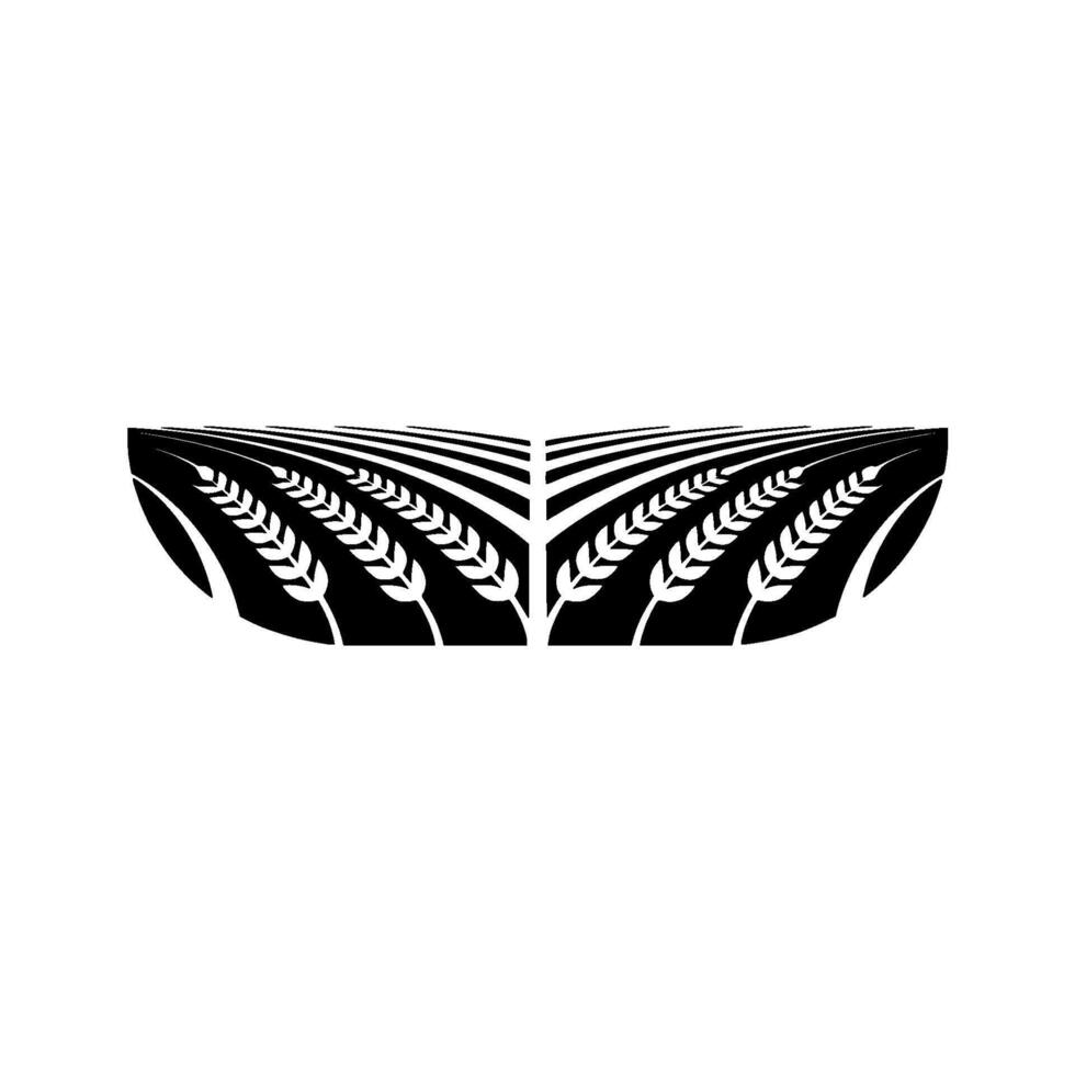 Abstract Wheat Emblem, Minimalist , Symbolic Growth vector