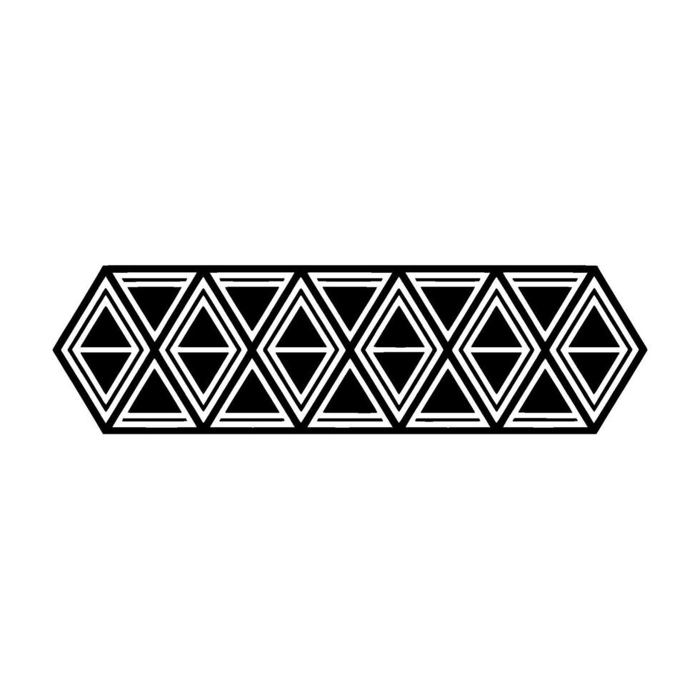 Geometric Deco Border, Minimalist Pattern, Hexagonal vector