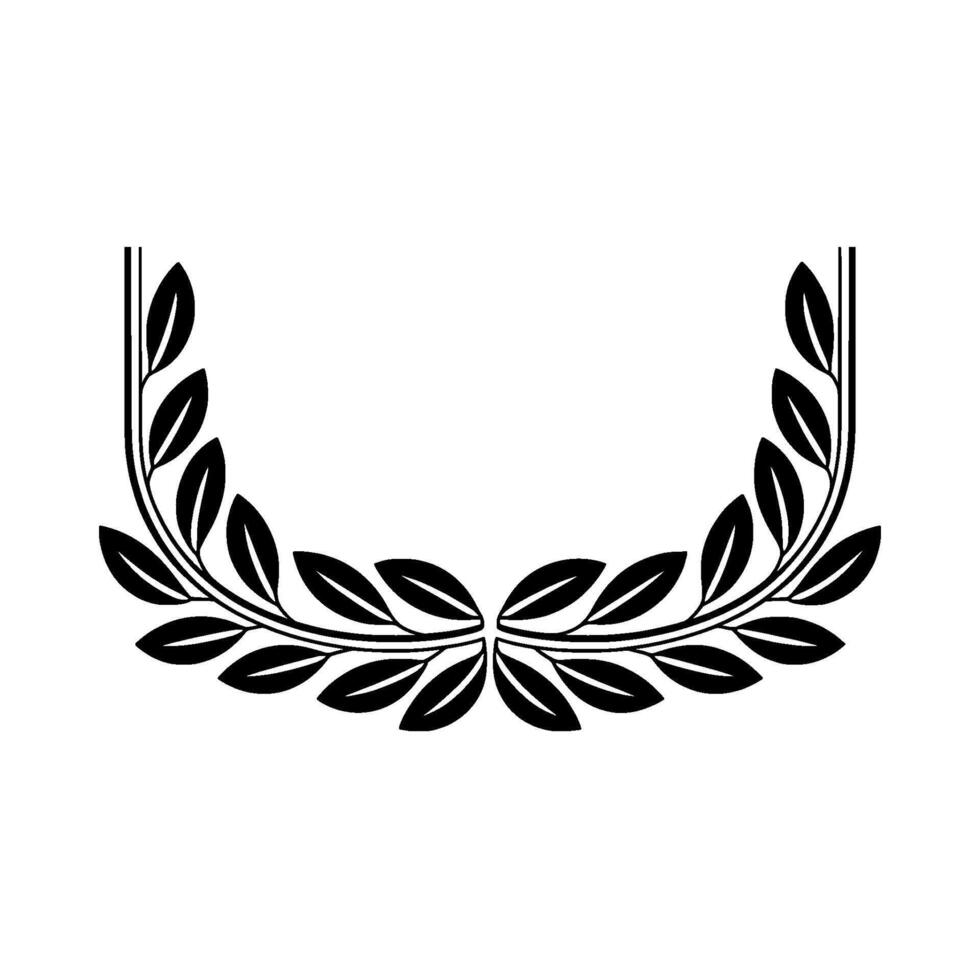 Elegant Laurel Wreath, Minimalist , Symbolic Award, Recognition vector