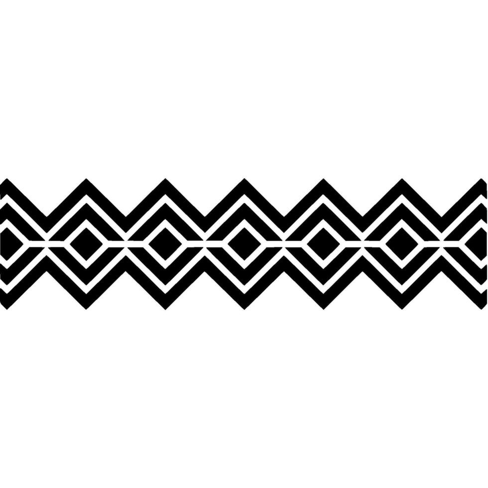Geometric Zigzag Border, Minimalist vector