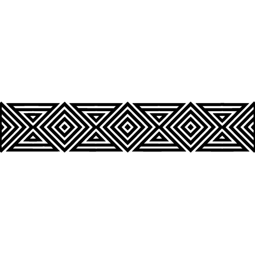 Geometric Deco Border, Repeating Pattern, Minimalist vector