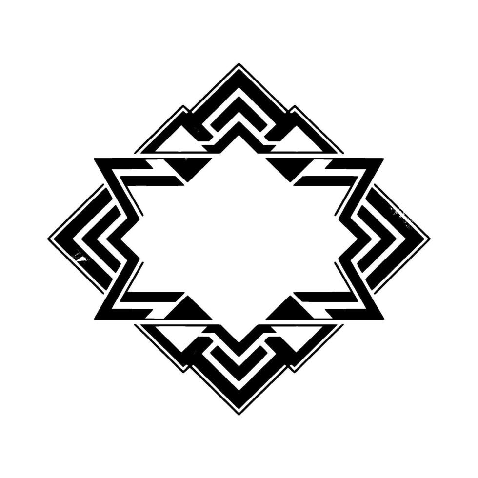 Geometric Starburst, Textured Monochrome vector