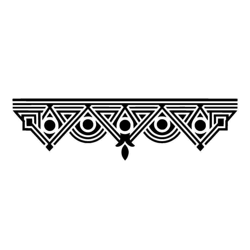 Art Deco Geometric Border, Elegant vector