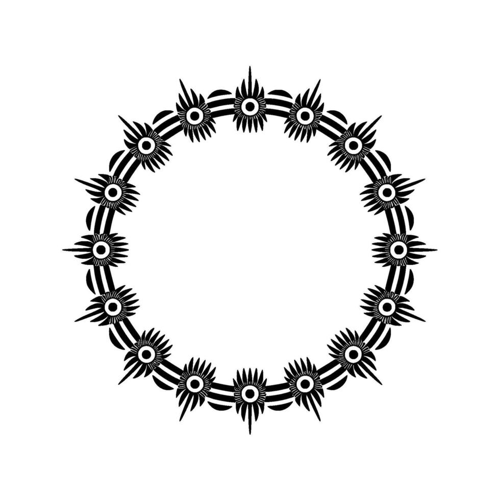 Geometric Sunburst Frame, Minimalist, Pattern vector