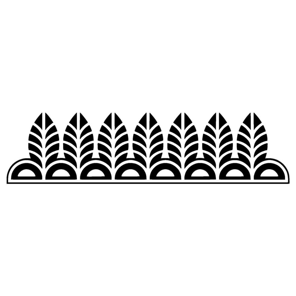 Geometric Leaf Border, Art Deco Style, Minimalist, Pattern vector