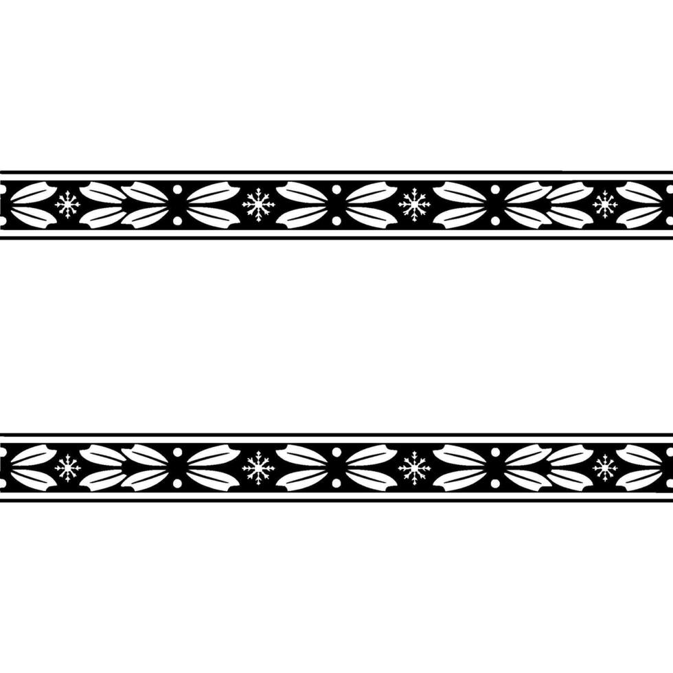 Stylized Winter Border, Scandinavian , Festive Accent vector