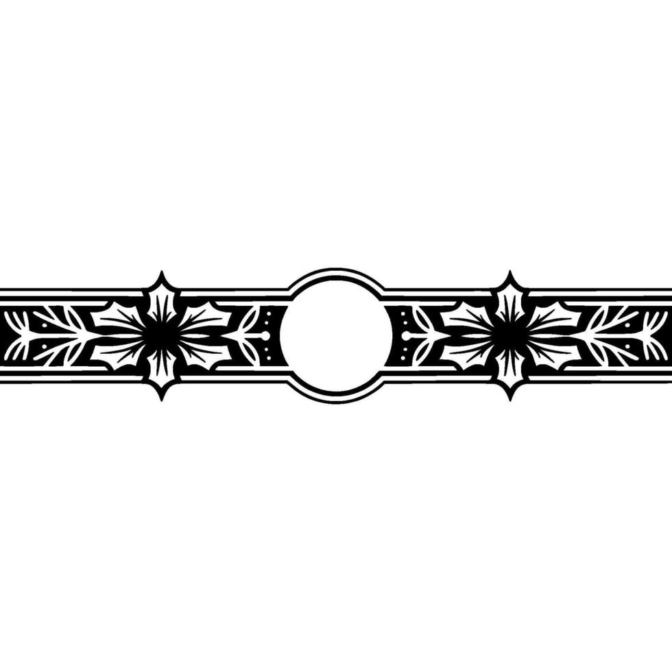 Ornate Black and Red Border, Vintage Element vector