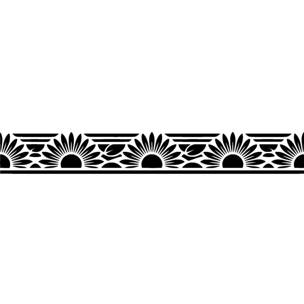 Art Deco Sunburst Border, Elegant Element vector