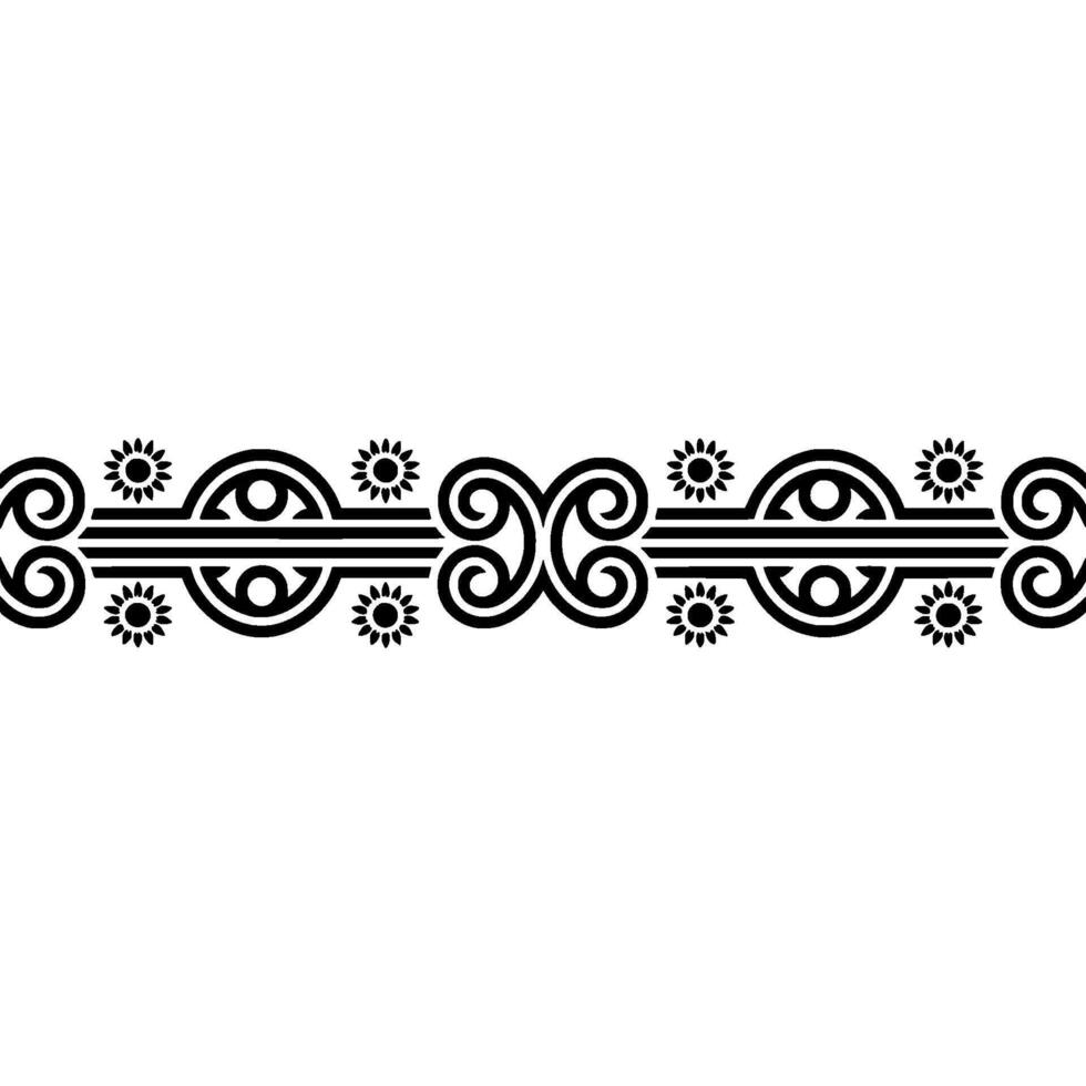 Elegant Floral Border, Vintage Element - Scrolls vector
