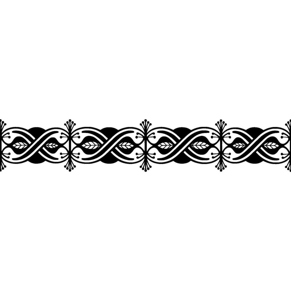 Intricate Celtic Border, Elegant Decorative Element, Swirls vector