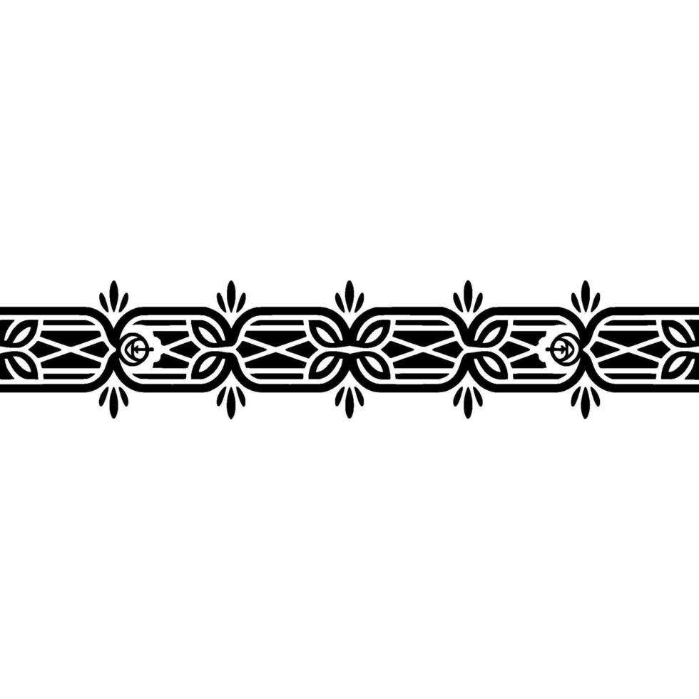 Intricate Black Border, Decorative Art Deco Element - Ornament vector
