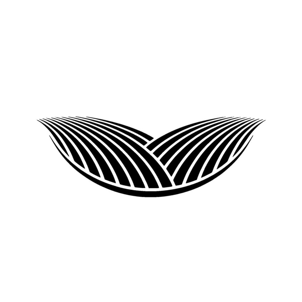 Abstract Field Silhouette, Minimalist Emblem vector