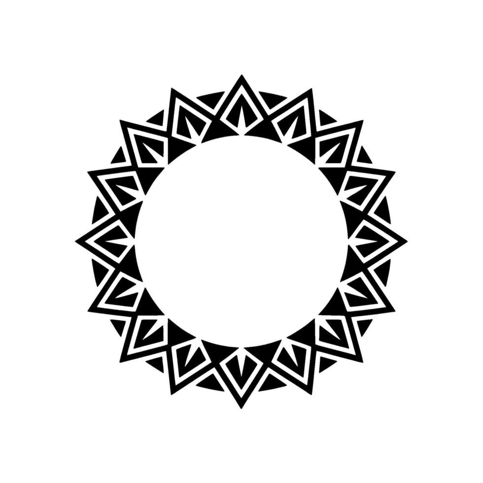 Geometric Tribal Frame, Minimalist, Mandala vector