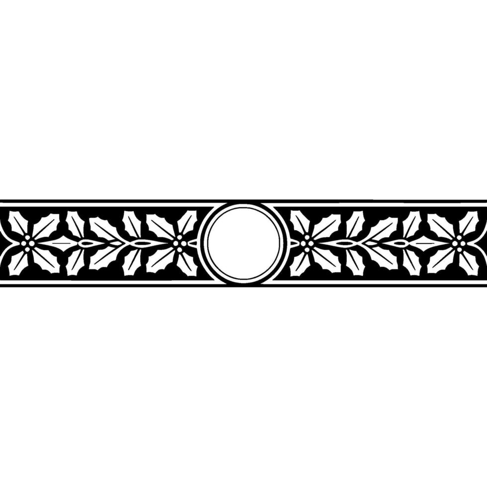 Elegant Holly Border, Victorian Ornamentation vector