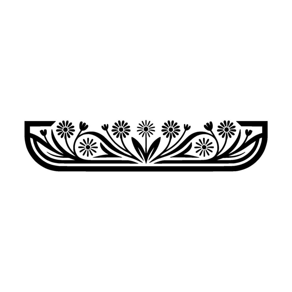 Elegant Floral Border, Vintage Element, Dandelions vector