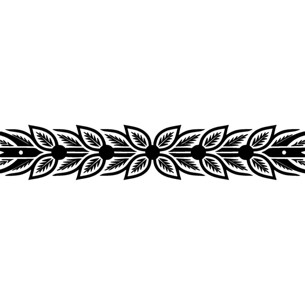 Stylized Laurel Wreath Border, Vintage vector
