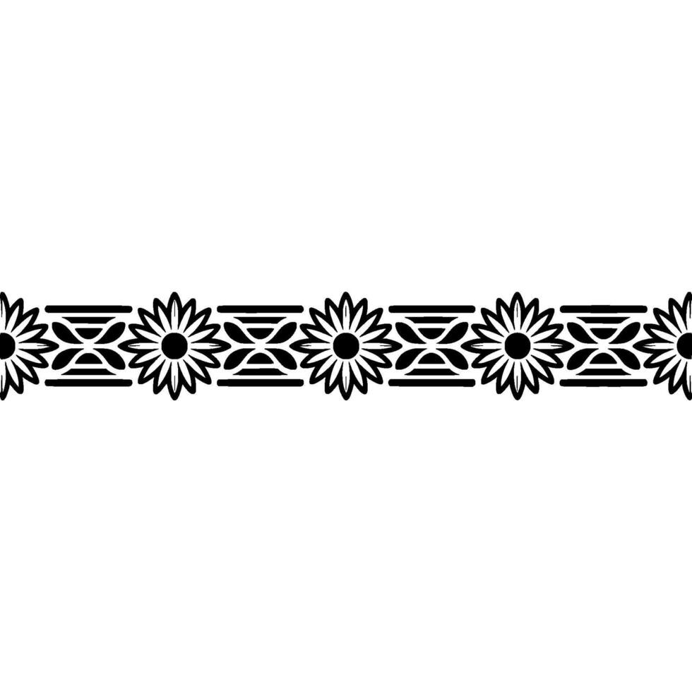 Geometric Floral Border, Minimalist , Subtle Texture, Pattern vector