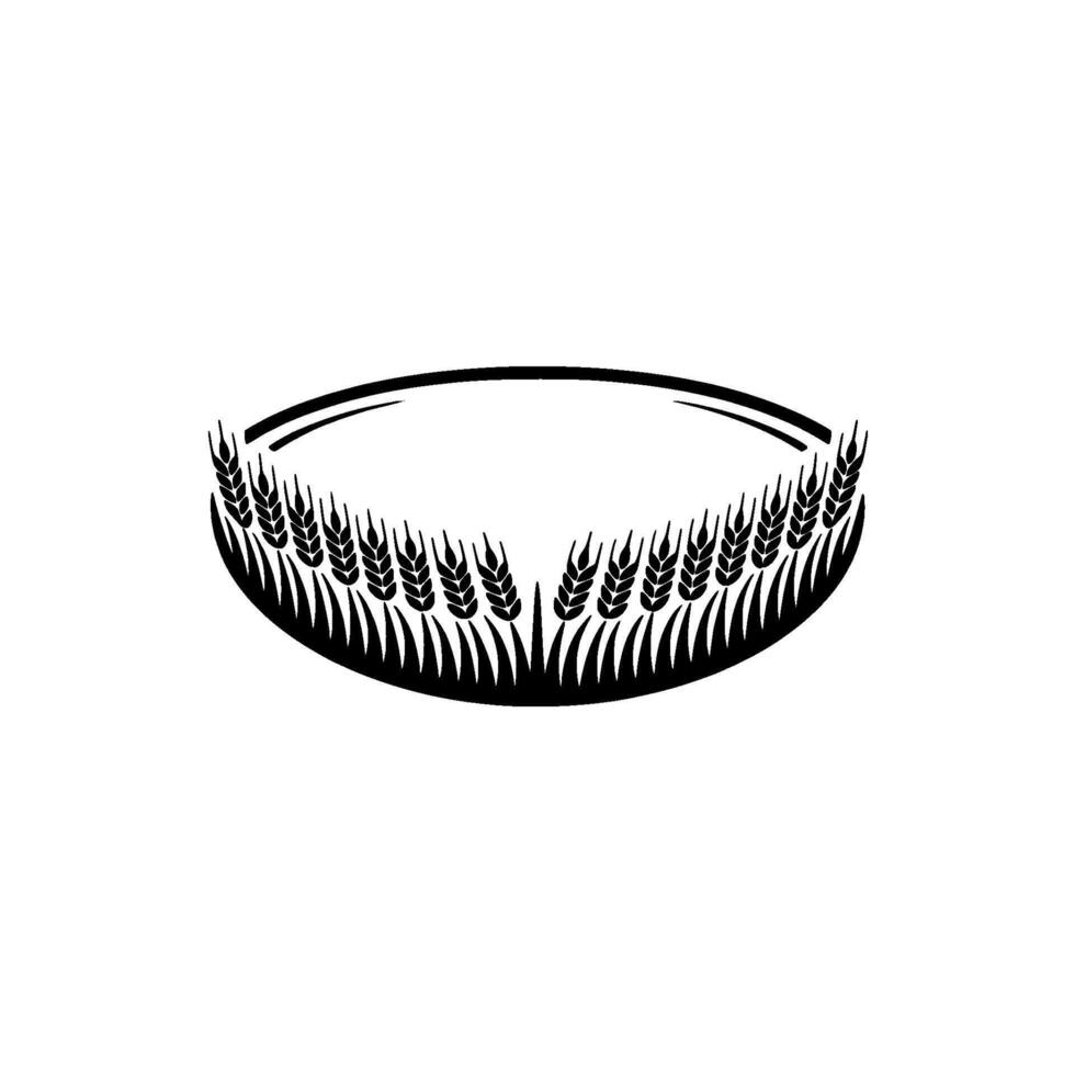 Harvest Circle Symbolic Wheat Emblem vector