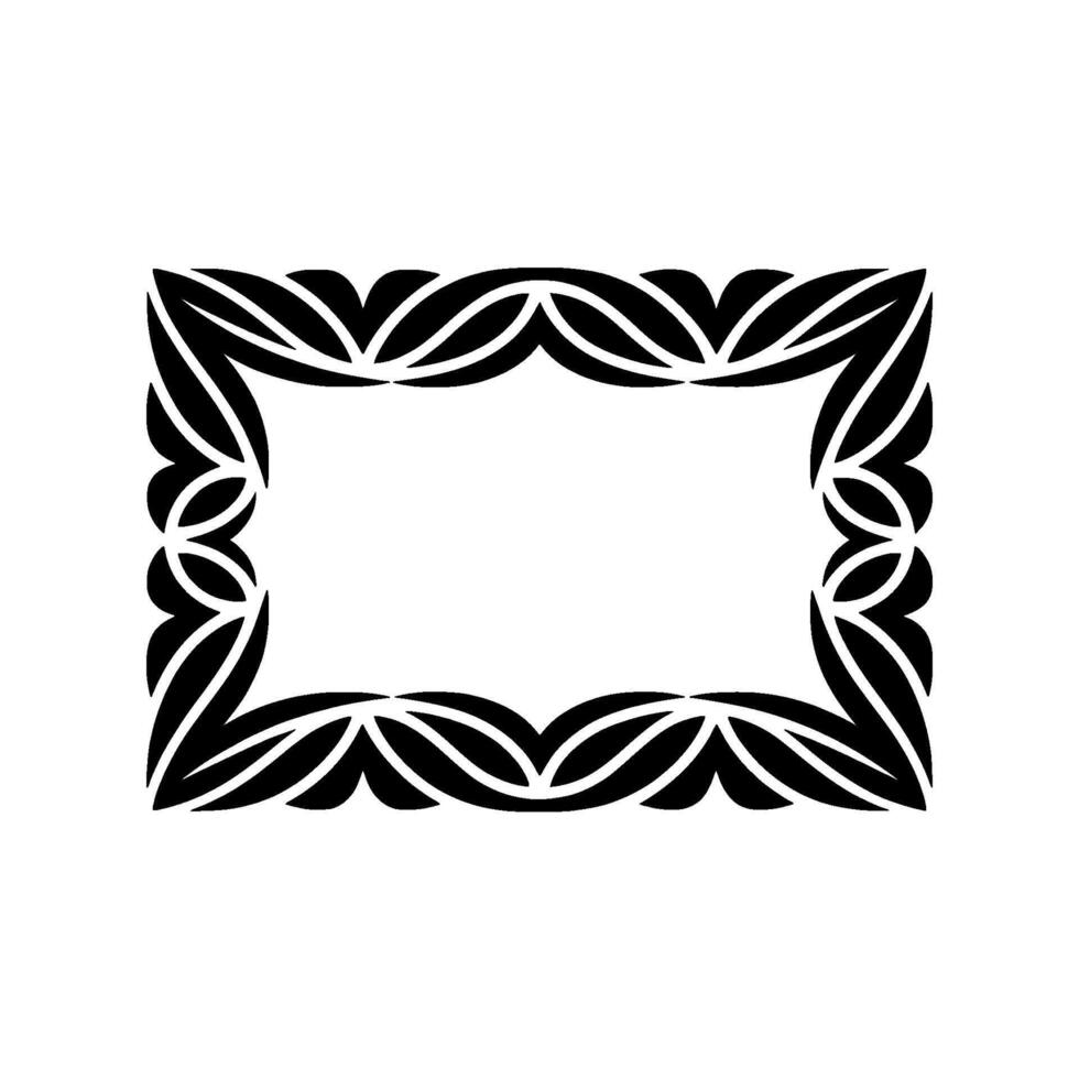 Intricate Black Frame, Minimalist , Elegant Border vector