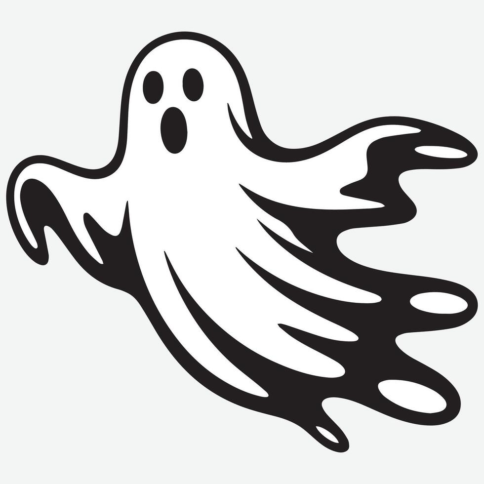 a ghost is shown in a cartoon style vector