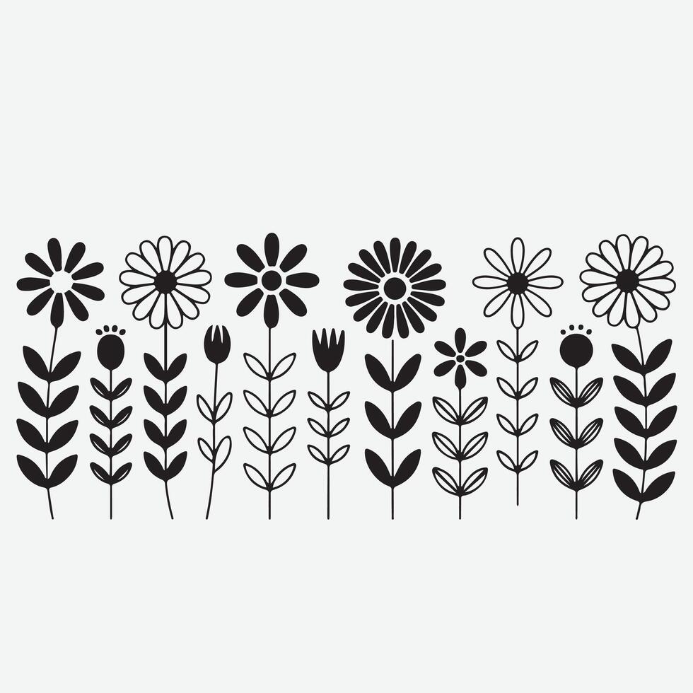 lowers isolated on a white background. vector
