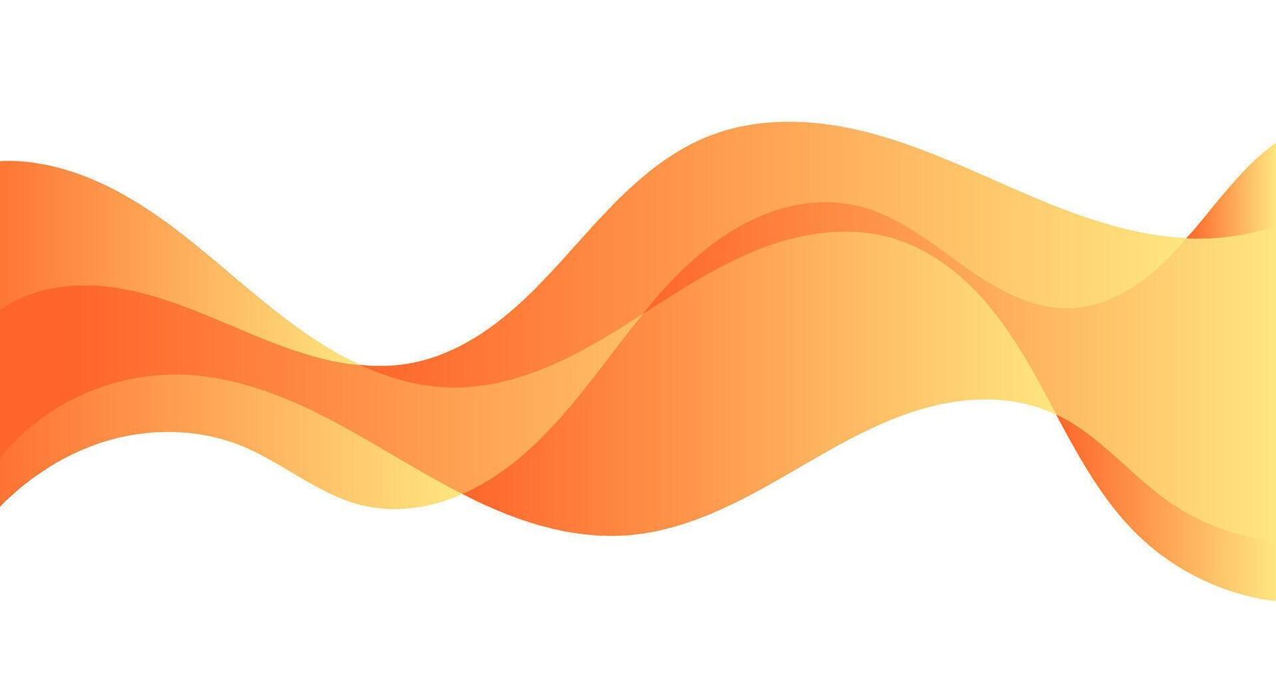Orange elegant wave business banner background vector