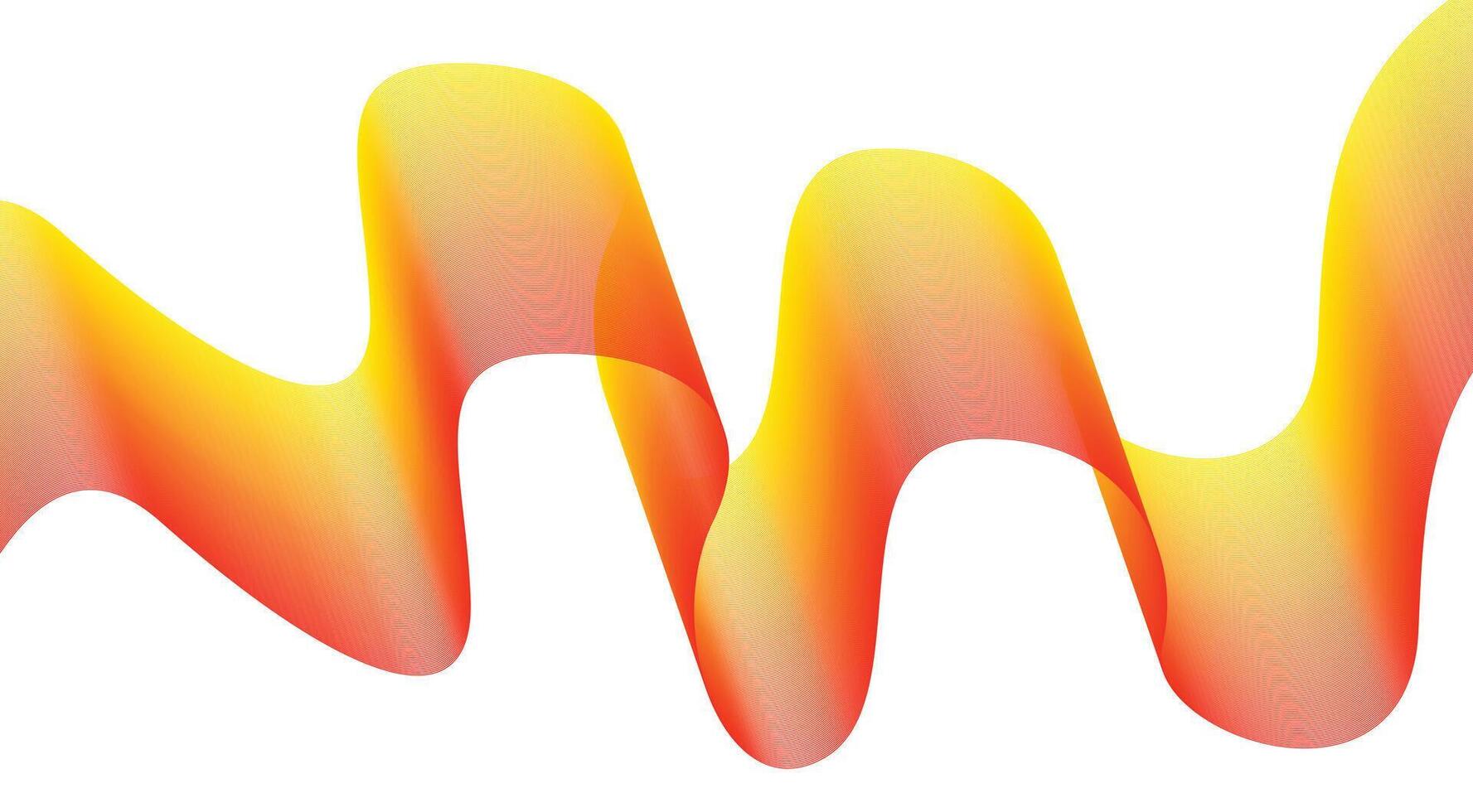 Wavy Blend Abstract Curved Orange Colorful Design Background Illustration vector