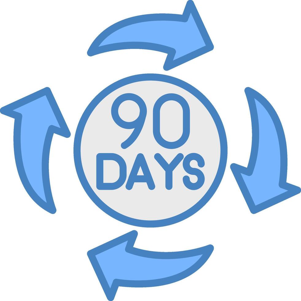 90 Days User Interface Mark vector