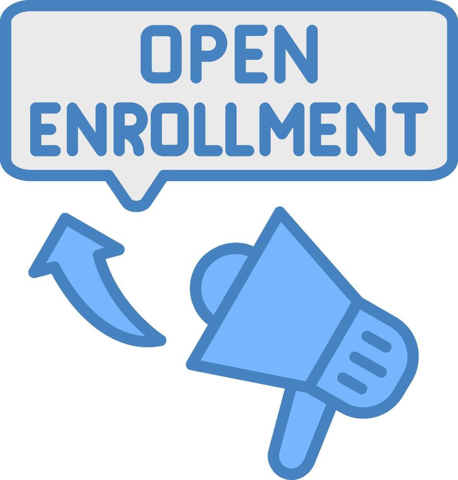 Open Enrollment Handcrafted Line Element vector