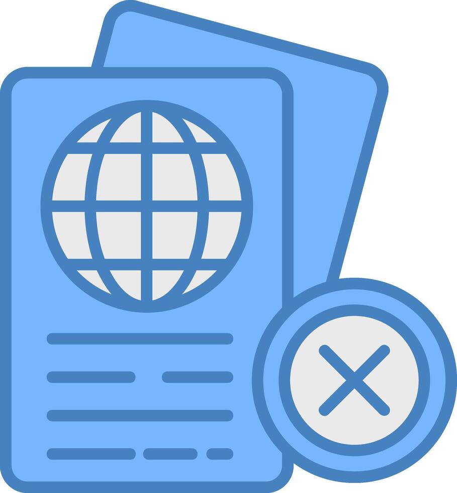 Passport Control Minimal Grid Form vector
